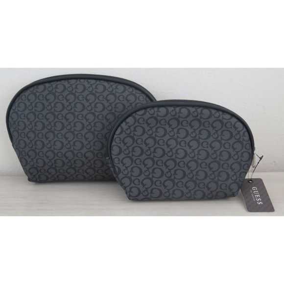 Guess T7960493 Women's Coal Rhodes Travel Cosmetic Makeup Pouches Set - Picture 7 of 10